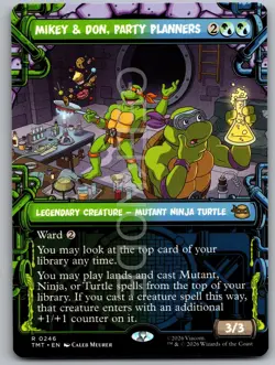 Mikey & Don, Party Planners (Showcase) 0246 TMNT Magic: The Gathering NM - Image 1