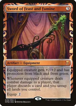 Sword of Feast and Famine Masterpiece Kaladesh Inventions Foil Playtest Card - Image 1