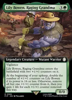 MTG LILY BOWEN, RAGING GRANDMA 399 FOIL EXC - LILY BOWEN, NONNA FURIBONDA - PIP - Image 1