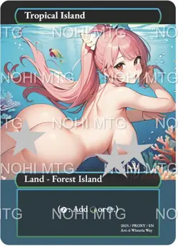 CUSTOM MTG NSFW DUAL LANDS - ALTERED MAGIC THE GATHERING CARD - Image 5