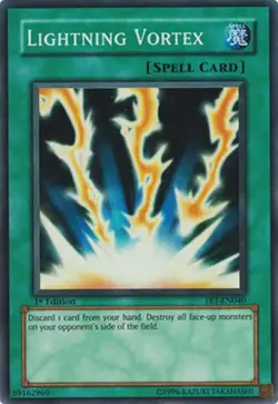 Lightning Vortex FET-EN040 Super Rare Flaming Eternity Yu-Gi-Oh NM CY40 - Image 1