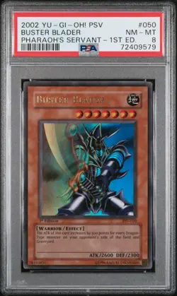 Yu-Gi-Oh! Buster Blader Pharaoh's Servant 1st Edition PSV-050 PSA 8 - Image 1
