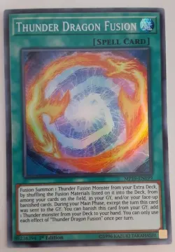 YUGIOH Thunder Dragon Fusion MP19-EN199 1st Ed Super Rare NM 1x - Image 1