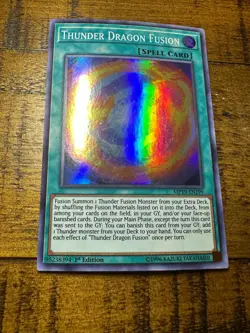 Thunder Dragon Fusion MP19-EN199 1st Edition Super Rare LP + BONUS - Image 1