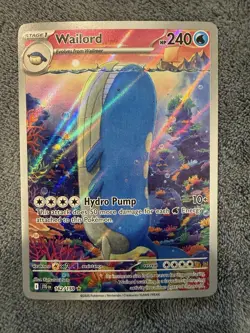 Pokemon TCG Wailord 162/159 Illustration Rare Journey Together NM/Mint Condition - Image 1
