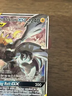 Pikachu & Zekrom GX TAG TEAM GX Promo Holo SM168 English Pokemon Card MP - Image 4