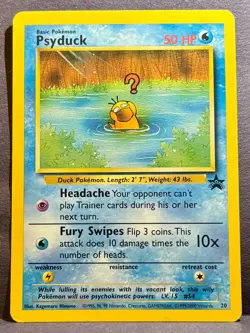 Psyduck Black Star Promo #20 Non Holo 2000 Vintage Pokemon Card WOTC LP Raw - Image 1