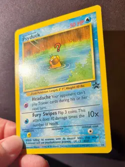 Psyduck Black Star Promo #20 Non Holo 2000 Vintage Pokemon Card WOTC LP Raw - Image 4