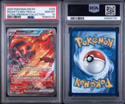 Team Rocket's Moltres SIR Stamped Destined Rivals Promo 229/182 PSA 10 - Image 2