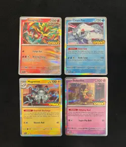 Surging Sparks Prerelease Promo Pokemon Cards Set Gouging Fire Chien-Pao Holo - Image 1