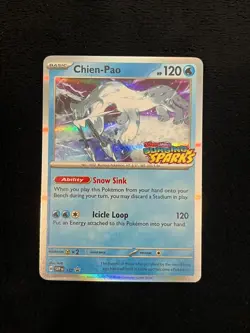 Surging Sparks Prerelease Promo Pokemon Cards Set Gouging Fire Chien-Pao Holo - Image 4