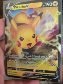 Pikachu V - (#60 Pikachu Stamped) 043/185 Battle Academy 2022 Holo Pokemon Card - Image 2