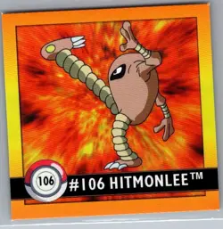1999 Pokemon Series 1 Artbox Sticker Card - Hitmonlee #106 - NM - Image 1