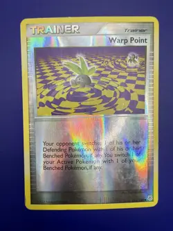 ⚡Warp Point 116/130 Diamond and Pearl Reverse Holo LP Pokemon Card 2007 - Image 3