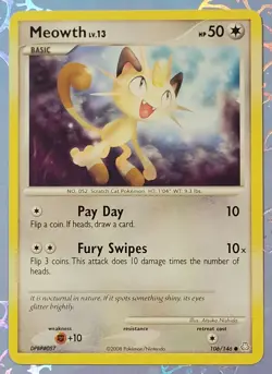 Meowth 106/146 Legends Awakened Pokemon Card NM - Image 1