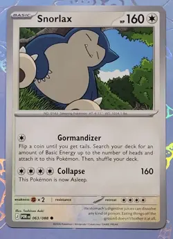 Snorlax 063/088 Perfect Order Pokemon Card Near Mint - Image 1