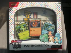 Pokemon 151 Poster Collection Charmander, Squirtle, Bulbasaur Promo Cards - Image 1