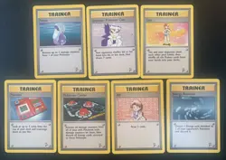 Pokemon Base Set 2 Trainer Cards Lot of 7 – Vintage WOTC Original - Image 1