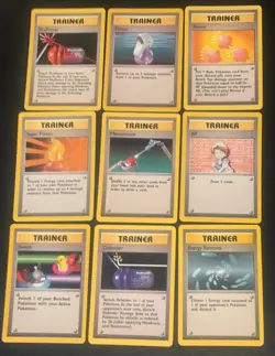 Pokemon Trainer Lot Base Set TCG Vintage WOTC - 9x Trainer Cards - Image 1