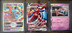 Pokemon TCG Deoxys 3-Card Foil Lot Deoxys VSTAR/VMAX SWSH268/267 + 074/182 - Image 1