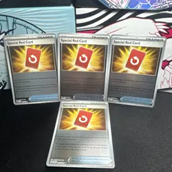 Special Red Card Reverse Holo- 082/086 Pokemon TCG Chaos Rising Card X4 - Image 1
