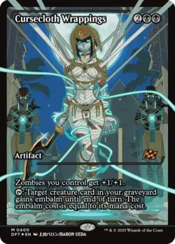 Cursecloth Wrapping (Showcase) -Foil Near Mint MTG Aetherdrift - Image 1