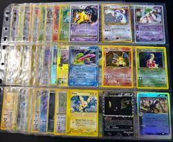 Lot of 90 ALL HOLO Vintage Pokemon Card Binder Collection - Image 1