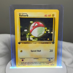 Voltorb Team Rocket Stamped 1st Edition Pokemon Card 69/82 - Image 1