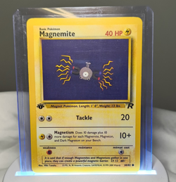 Magnemite Team Rocket Stamped 1st Edition Pokemon Card 60/82 - Image 1