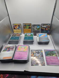 500+ Official Pokemon Eng Card Bulk Lot-Common/Uncommon+Rare & Double Rare 2lbs+ - Image 2
