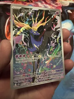 Pokemon Xerneas 091/086 Illustration Rare Holo Card Chaos Rising Mint - Image 1