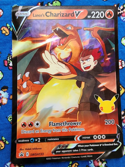 Lance’s Charizard V JUMBO Card SWSH133 Pokemon TCG Celebrations Oversized - Image 1