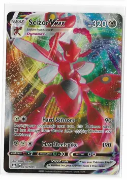 Scizor VMAX 119/189 Darkness Ablaze Sword & Shield Holo Pokemon TCG Card NM - Image 1
