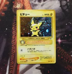 Pichu Neo Genesis Rare Japanese Pokemon Holo Card EX #172 TCG - Image 1