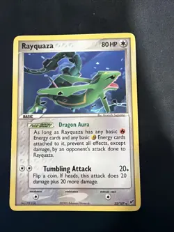 Rayquaza 22/107 Rare Deoxys Non Holo Pokemon Card - Image 1