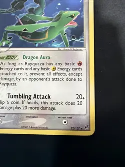 Rayquaza 22/107 Rare Deoxys Non Holo Pokemon Card - Image 4