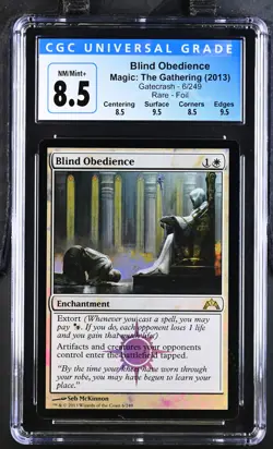 BLIND OBEDIENCE Gatecrash Foil Rare CGC 8.5 Q++ MTG [Nostalgium] - Image 1