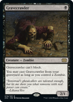MTG Gravecrawler - Foil, Double Masters 2022, Lightly Played, English - Image 1