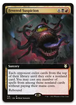 1x NM Fevered Suspicion [Extended] Adventures in the Forgotten Realms Commander - Image 1