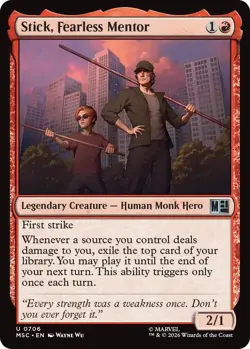 Stick, Fearless Mentor 706 Uncommon Foil MTG MSC NM - Image 1
