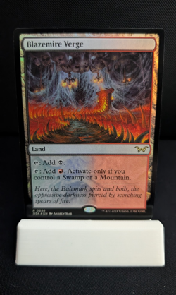 Blazemire Verge (NM) Duskmourn: House of Horror Foil Land #256 MTG - Image 1