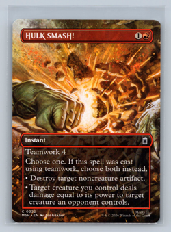 Magic The Gathering Marvel Super Heroes #332 HULK SMASH! Borderless - Image 1