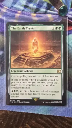 Wizards of the Coast The Earth Crystal Final Fantasy Legendary Artifact Green 1… - Image 1
