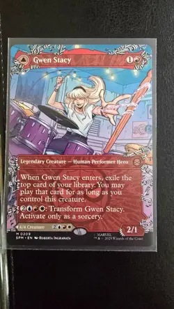 MTG Marvel Gwen Stacy Ghost-Spider Legendary Creature Transform M 0209 EN - Image 1