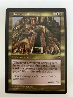 MTG LP Breathstealer's Crypt Visions Free Shipping In The US With Tracking - Image 1
