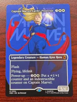 Captain Marvel, Earth's Protector (Borderless) (0354) 354 Marvel MTG MSH - NM - Image 1