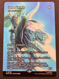 Doom Variant - Roaming Throne (Borderless) Mythic MTG Marvel Universe - NM/M - Image 1