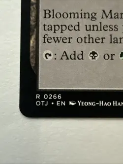 MTG Blooming Marsh 0266 OTJ Outlaws of Thunder Junction Regular Rare - NM - Image 2