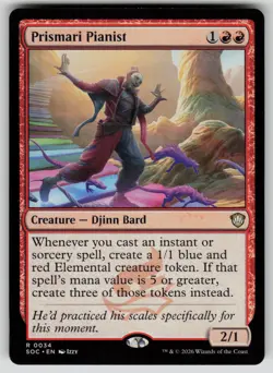 Prismari Pianist Rare Commander: Secrets of Strixhaven 34 MTG Near Mint 2026 - Image 1