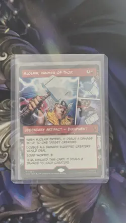 Mjolnir, Hammer of Thor (Borderless) 303 Marvel Super Heroes MTG NM - Image 1